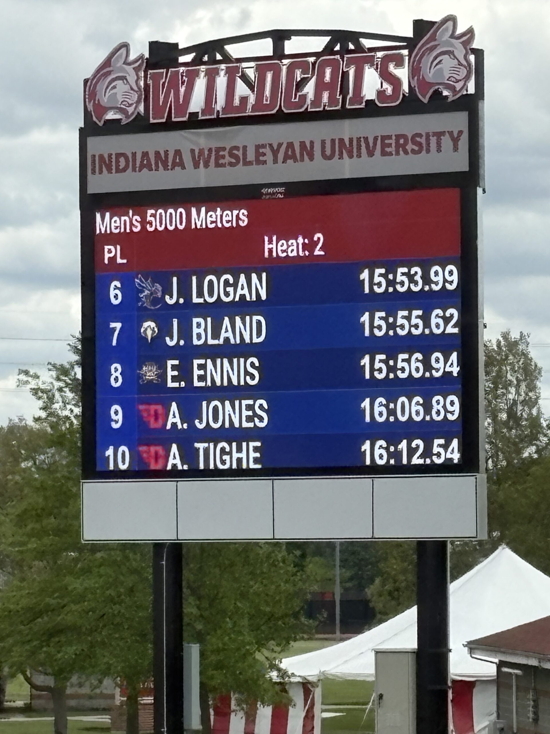 We integrate with facility scoreboards, or we can provide our own displays